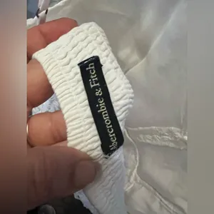 Abercrombie & Fitch A Line Lace-Trim Mini white Dress thumbnail 10