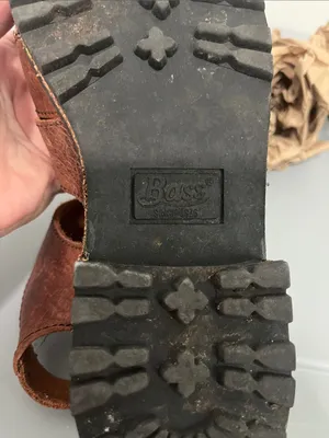 Bass Leather Fisherman Sandals (Sz 8.5) Cognac Brown Cork thumbnail 6