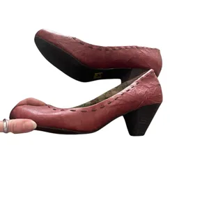 BC Women's Size 8 Red Textured Leather Grunge‎ Steam Punk Cone Heels thumbnail 6