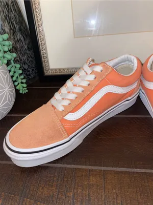 Vans Off The Walls Orange & White Low Top Old Skool Sneakers Size 7 NWOT thumbnail 6