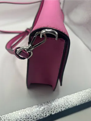 Kate Spade Cameron Small flap crossbody bag with chain strap bright peony pink thumbnail 12