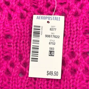 Aeropostale Sweater Womens Large Open Knit Y2k Dopamine Mall‎ Goth Indie Fairy thumbnail 10