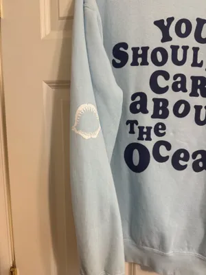 Finatics you should care about the ocean Crewneck thumbnail 3