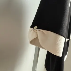 Covington sz M black white open button cardigan‎ thumbnail 4