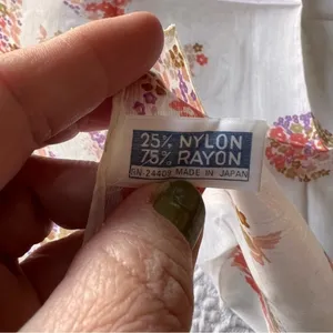Vintage Floral Scarf Hair Bandana Made In Japan‎ thumbnail 4