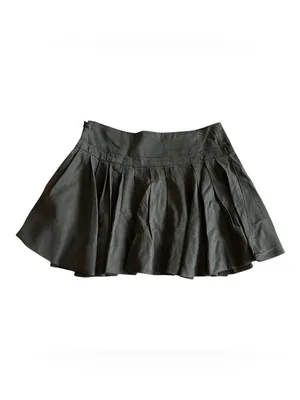 Free People Black Pleated Mini Skirt Size 4 Coquette Dark Academia thumbnail 3