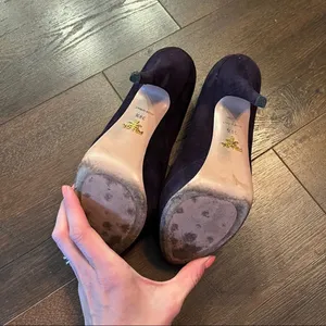 Purple Prada Suede Heels thumbnail 3