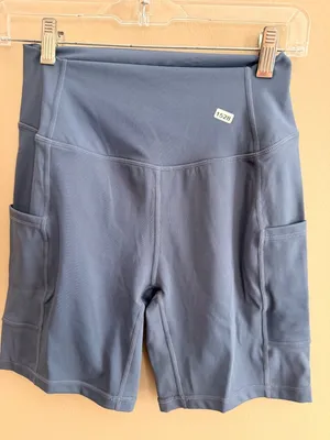 Halara M Blue High-Waisted Womens Athletic Shorts With Side Pockets Size M thumbnail 4