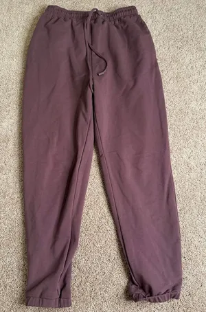 Meshki‎ Raisin Brown Purple Lounge Jogger Sweatpants Size Medium thumbnail 1