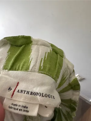 Anthropologie Green Linen Breezy‎ Paperbag Shorts thumbnail 6