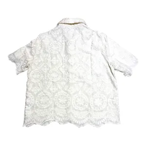 Zara ZW Limited Collection Embroidered Cream Shirt size Medium thumbnail 3