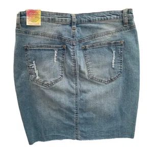 Wax Jean Basic‎ Denim Distressed Skirt Size M thumbnail 5