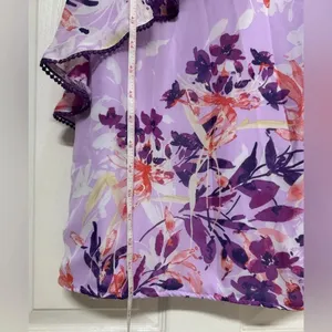 Lulus Sammi Lavender Floral Print Ruffled Surplice Maxi Dress Romantic NWT XS thumbnail 7