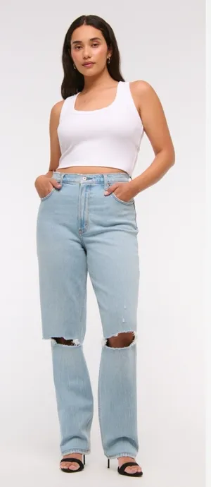 ABERCROMBIE & FITCH The 90’s Straight Ultra High Rise Jeans Size 30 / 10R NWT thumbnail 1