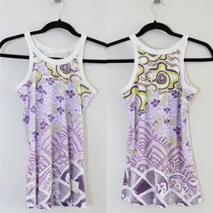 Vintage Y2K Nike Lavender Green White Japanese Print Halter Tank Top Size S thumbnail 2