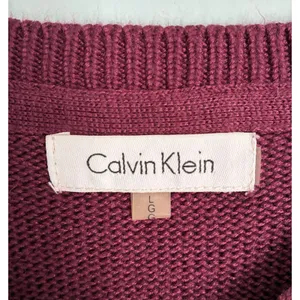 Calvin Klein Wool Blend Sweater Textured Cottage Large Fig thumbnail 2