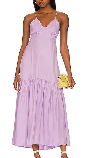 Revolve Karina Grimaldi Selene Maxi Dress in Lavender size M thumbnail 1