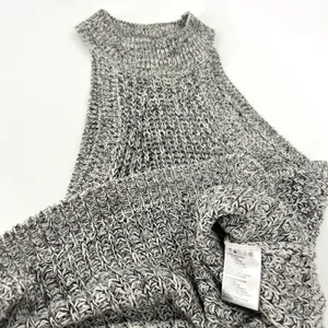 Lovemarks Chunky Knit Halter High Neck Sleeveless Sweater Heather‎ Grey S thumbnail 6