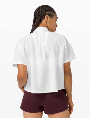 Lululemon Full Day Ahead Short Sleeve Shirt White 4 thumbnail 9
