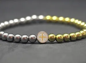 Stainless Steel Beaded Bracelet #7321 thumbnail 1