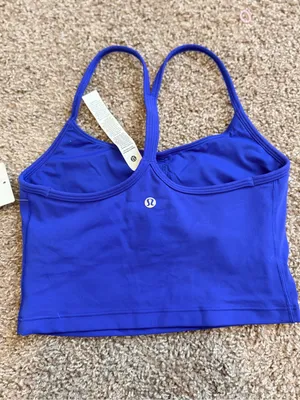 NWT Lululemon Flow Y Cropped Tank Top B/C Cup size xxs beach ball light support thumbnail 4