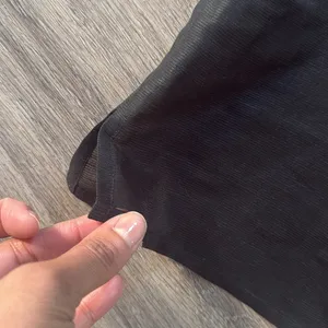 Eileen Fisher Black Sleeveless Top Medium Linen Silk Button Down Sheer Blouse thumbnail 3