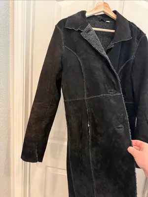 Vintage D’ Carlo y2k vintage suede leather duster coat gothic thumbnail 12