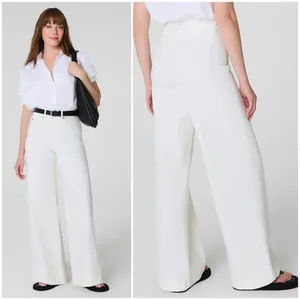 Spanx NEW SPANXshape EveryWear Wide Leg Jeans in Chalk Shaping Office Career Size 3X thumbnail 2