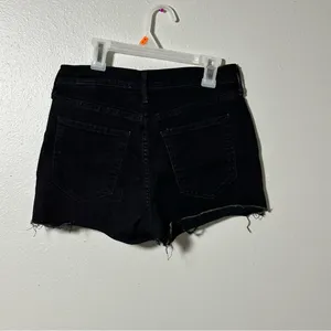 Banana Republic Women Black Denim High Rise 3’ Jean‎ Shorts Cut Off Size 26 thumbnail 4