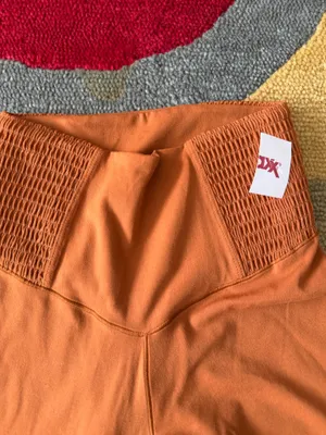 Outdoor Voices NWT Offline by Aerie Real Me 7/8 Leggings Ruched High Rise Orange Size Small thumbnail 3