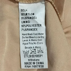 Windsor Sequin V-Neck Long Sleeve Dress - Tan EUC thumbnail 5