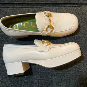 Gucci Whoudan White Leather Loafer size 36 thumbnail 1