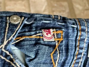 MEK Distressed y2k New Mazatlan Slim Bootcut Denim Jeans- 27/34 but 28.75 Inseam thumbnail 5