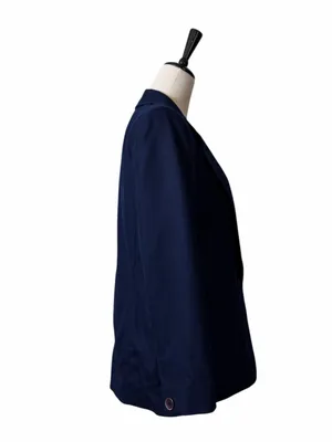Pendleton Vintage Virgin Wool Blazer Size 12 Single Button Lined Solid Blue 90s thumbnail 4