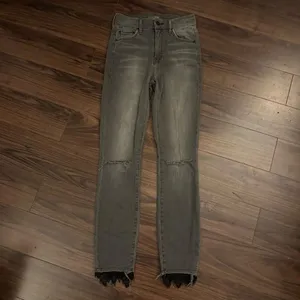 Mother high waisted looker dagger ankle fray Lacey saloon 23 jeans thumbnail 4
