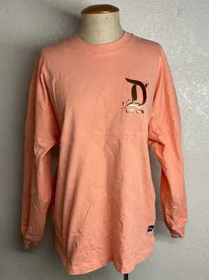 Disney Peach Glittering Spirit Jersey Size M thumbnail 1