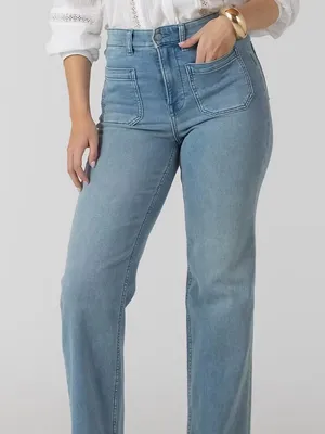 Michael Kors Straight-Leg Women’s Jeans - Light Blue Wash thumbnail 4