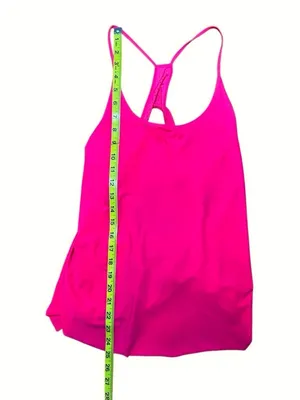 lululemon Stride To Tide Tank Top Womens Hot Pink Mesh Open Back thumbnail 12