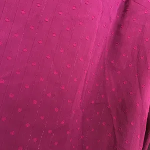 J. Crew Factory Fuchsia Shimmery Polka Dot Ruffle Blouse Small Going Out Casual thumbnail 6