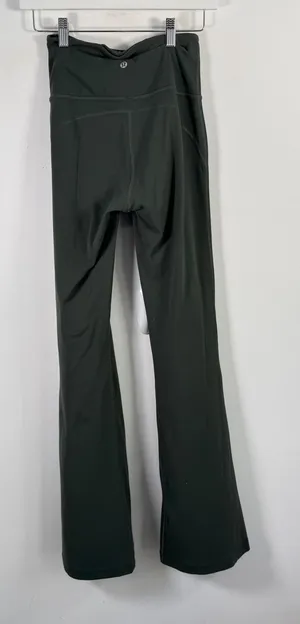 Lululemon Groove Nulu High Rise Flared Pant Grey Sage Green 32" Gym Yoga Women 4 thumbnail 1