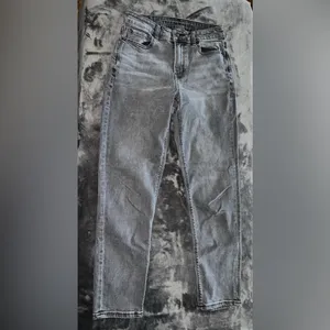 American Eagle Stretch Mom Jean in Black Size 4 Regular thumbnail 5