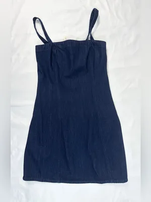 NWT Madewell Denim Strapless Mini Dress – Maytown Wash – 4 thumbnail 7