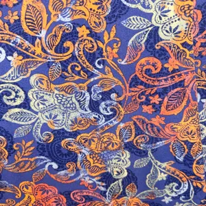 Woman Within 1X Tank Top 22/24W Blue Orange Paisley Sleeveless Rayon Coastal 750 thumbnail 7