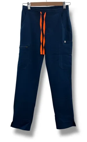 FIGS NWT Yola Skinny Scrub Pants XXS‎ Deep Reef Petite Drawstring Workwear thumbnail 1