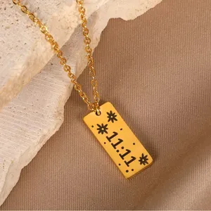 11:11 Make a Wish Necklace Gold thumbnail 3