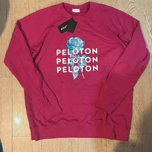 NWT Peloton Women Oversized Crewneck Long Sleeve‎ Logo Casual Sweatshirt Med thumbnail 1
