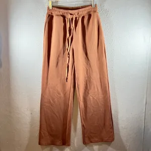 1116 | Minimalist Co-ord Lounge Set 2pc Quarter Zip Wide Leg Brown Womens‎ Small thumbnail 8