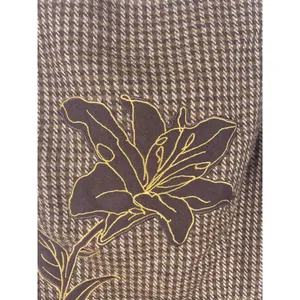 CIDER S Brown Tweed Floral Applique Sleeveless Mini Dress Cottagecore Academia thumbnail 3