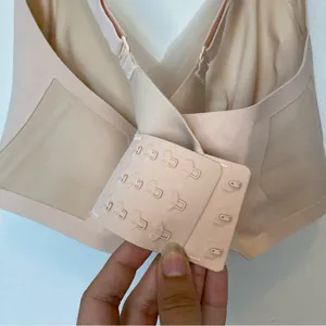 HONEYLOVE Crossover Wireless Mesh Bra Cream Sz Large thumbnail 10