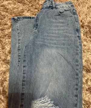 Blue Distressed Jeans Size M thumbnail 1